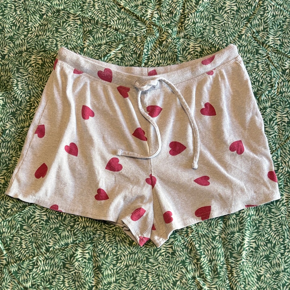 Colsie Pink Heart Women's Pajama Shorts